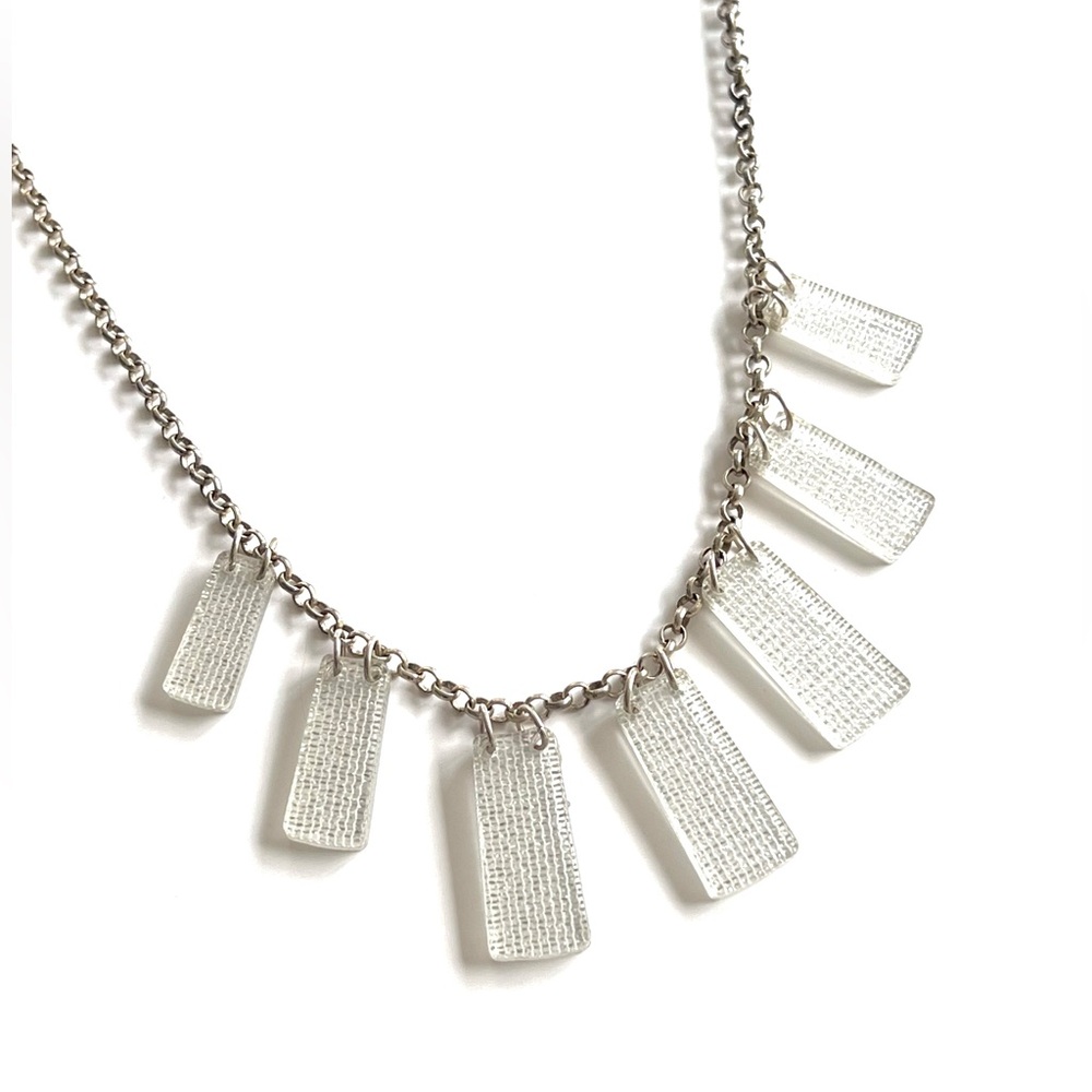 Color By Amber Grateful Necklace Silver Weave 32”